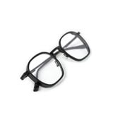 Mắt Kính Nam Gọng Oval Kim Loại Đen Trong