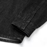 Áo Khoác Sơ Mi Nam Tay Dài Denim Dark Grey Form Regular