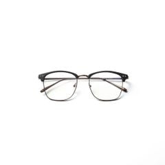 Mắt Kính Nam Gọng Kim Loại Oval Nâu Trong