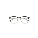 Mắt Kính Nam Gọng Kim Loại Oval Nâu Trong