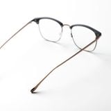 Mắt Kính Nam Gọng Kim Loại Oval Nâu Trong