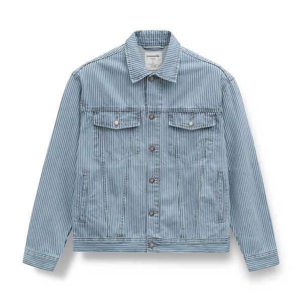 Áo Khoác Nam Denim Stripe Trucker Form Regular