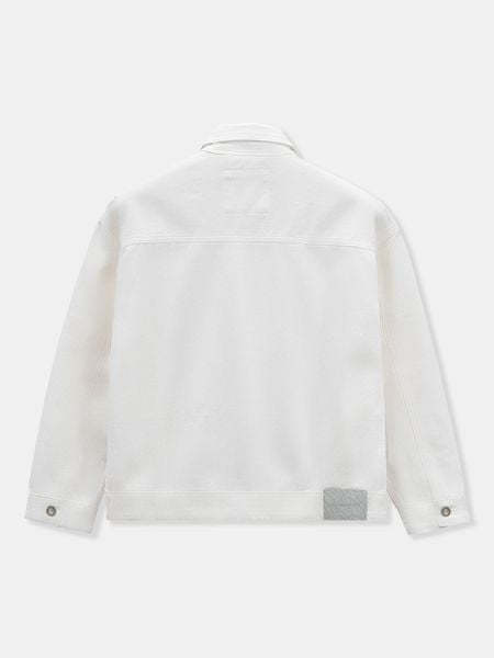 Áo Khoác Jeans Nam Offwhite Pocket Form Loose