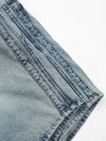 Quần Short Jean Nam Trim Edge Form Loose