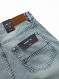 Quần Short Jean Nam Trim Edge Form Loose