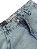 Quần Short Jean Nam Trim Edge Form Loose