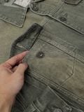 Áo Khoác Jean Nam Moss Sage Tint Wash Form Loose