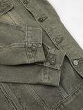 Áo Khoác Jean Nam Moss Sage Tint Wash Form Loose
