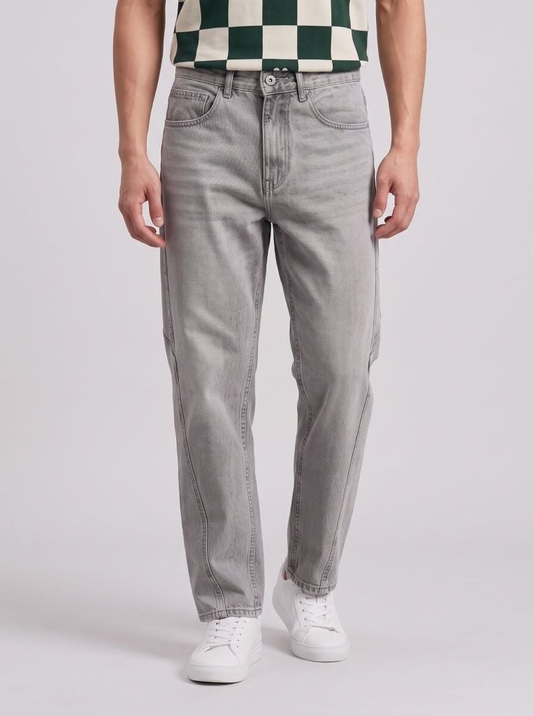 Quần Jeans Nam Ash Grey Form Straight