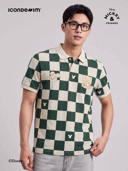 Áo Polo Nam Mickey Checked Form Regular