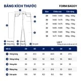 Quần Jeans Nam Ống Suông Trim Edge Form Baggy