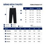 Quần Jean Nam Indigo Ống Suông Ridge Form Straight