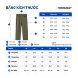 Quần Kaki Nam Ống Suông Street-Style Logo Garment-Dyed Form Baggy