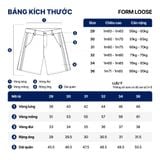 Quần Short Jean Nam Siêu Nhẹ ICON105 Light Blue Form Loose