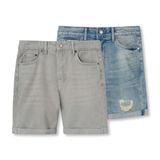 Quần Short Denim Nam Basic 5-pocket Ripped Wash Form Slim-fit