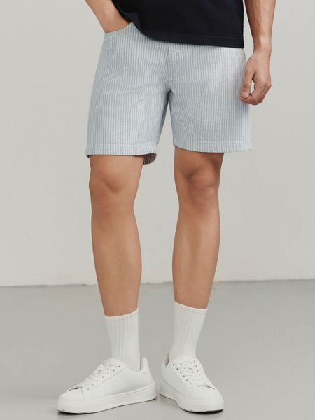 Quần Short Nam Denim Sọc Thêu Họa Tiết Sundaze Rush Form Regular