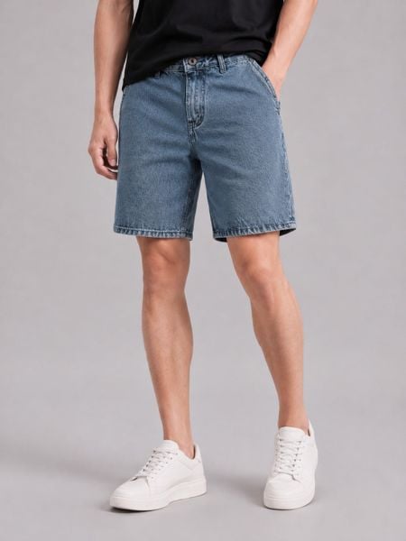 Quần Short Jean Nam Stoneveil Form Loose