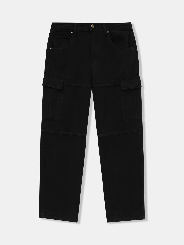 Quần Cargo Nam Washed Khaki Form Straight