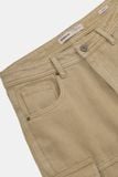 Quần Cargo Nam Washed Khaki Form Straight