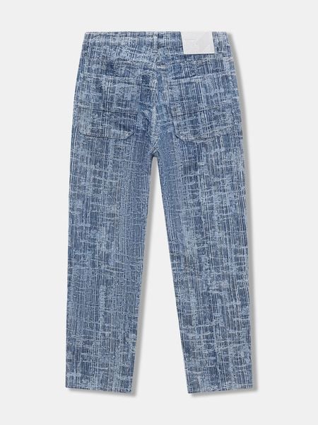 Quần Jean Nam Hoạ Tiết Jacquard Form Straight