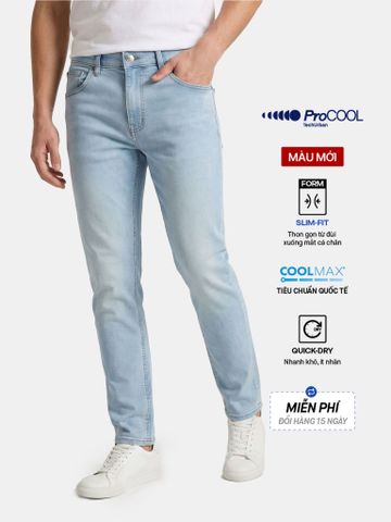 Quần Jean Nam Siêu Mát Ống Ôm ProCOOL Bright Sky Blue Form Slim