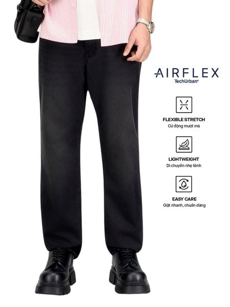Quần Jeans Nam Airflex Siêu Gọn Nhẹ Grey Form Regular