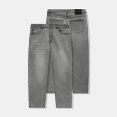 Quần Jeans Nam Airflex Siêu Gọn Nhẹ Light Grey Form Regular