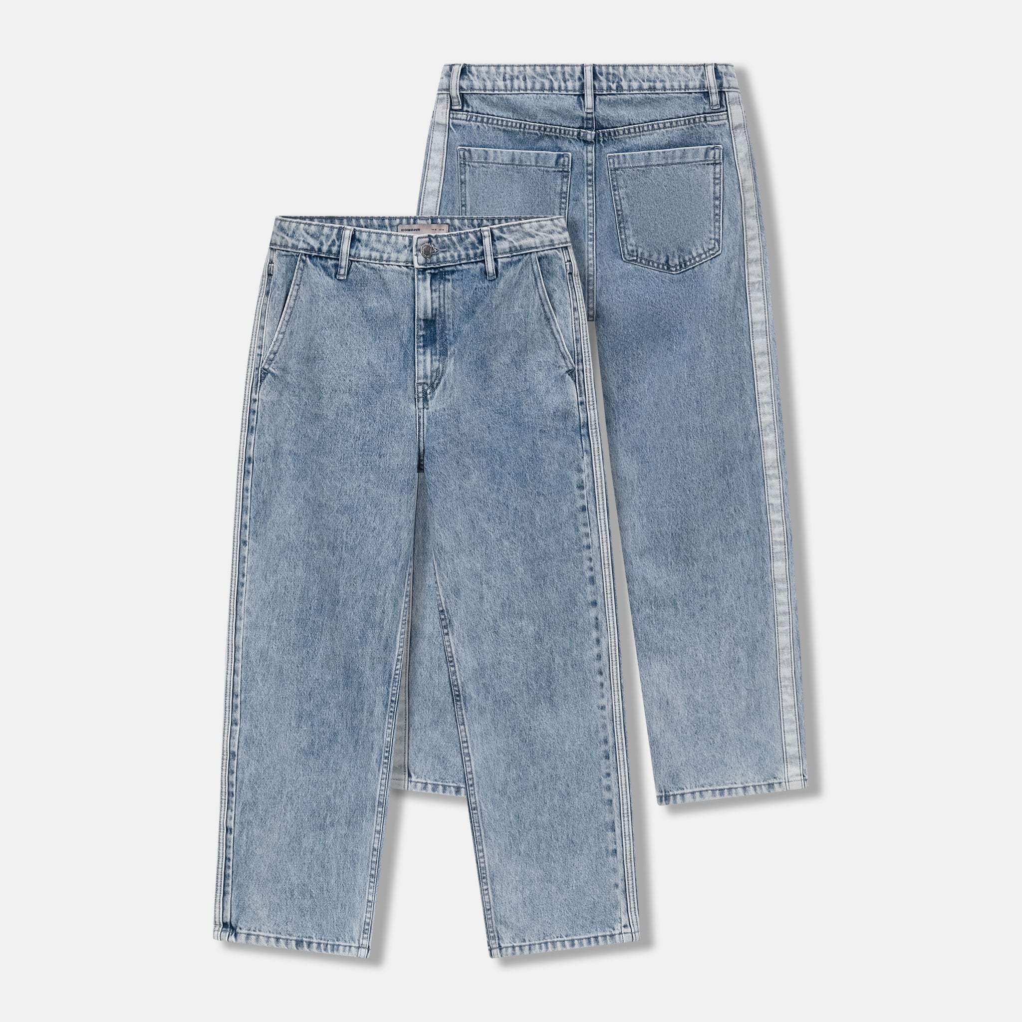 Quần Jeans Nam Ống Suông Trim Edge Form Baggy