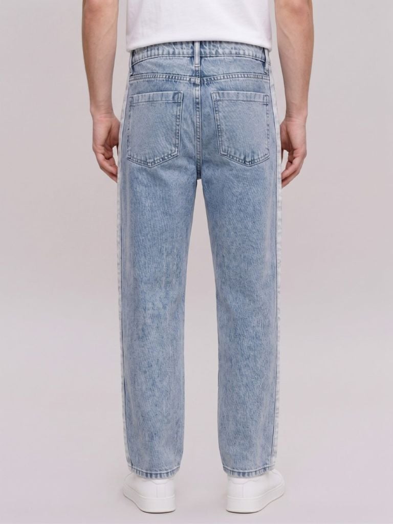 Quần Jeans Nam Ống Suông Trim Edge Form Baggy