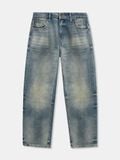 Quần Jeans Nam Vintage Washed Blue Form Baggy