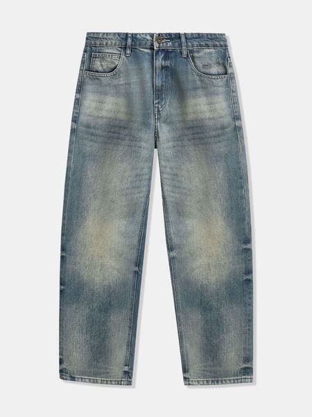 Quần Jeans Nam Vintage Washed Blue Form Baggy