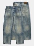 Quần Jeans Nam Vintage Washed Blue Form Baggy