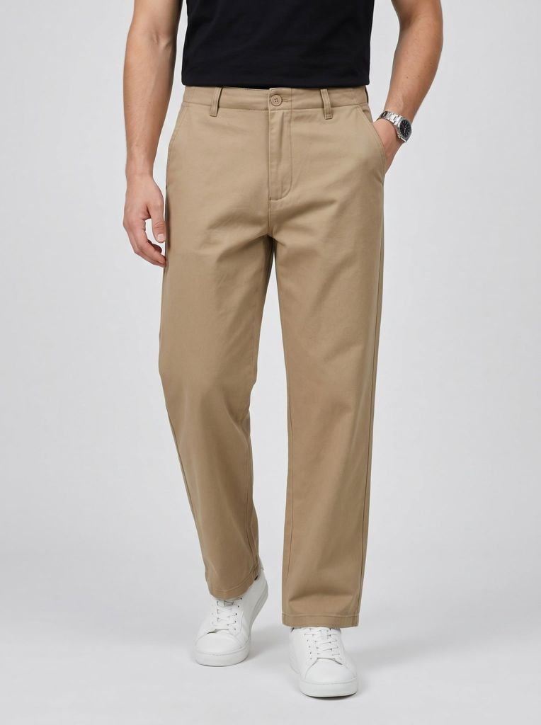 Quần Kaki Nam Sandfold Form Loose