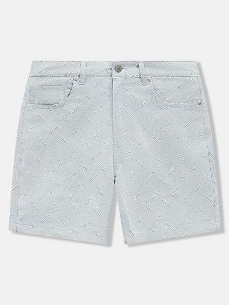 Quần Short Jeans Nam Monogram Form Regular
