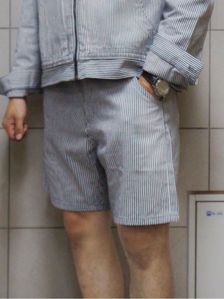 Quần Short Denim Nam Striped Utility Form Regular