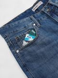 Quần Short Jean Nam Siêu Nhẹ ICON105 Mid Blue Form Loose