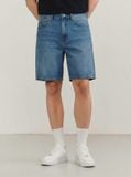 Quần Short Jean Nam Siêu Nhẹ ICON105 Mid Blue Form Loose