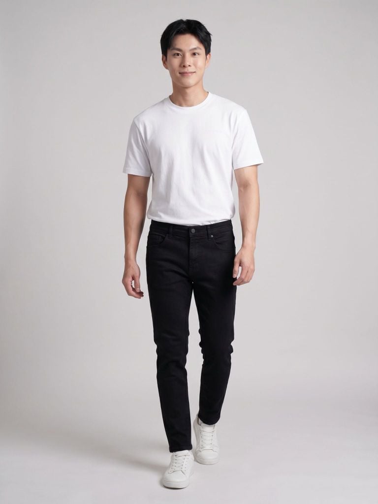Quần Smart Jeans Nam Siêu Co Dãn Đen Trơn Form Smart Fit