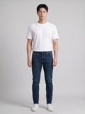 Quần Smart Jeans Nam Siêu Co Dãn Xanh Đậm Trơn Form Smart Fit