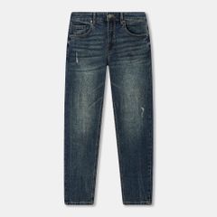 Quần Smart Jeans Nam Siêu Co Dãn Xanh Trơn Form Smart Fit