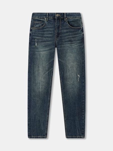 Quần Smart Jeans Nam Siêu Co Dãn Xanh Trơn Form Smart Fit