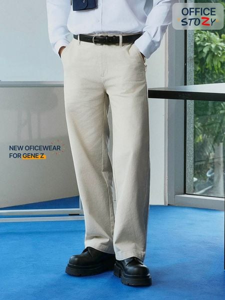 Quần Kaki Nam Sandfold Form Loose