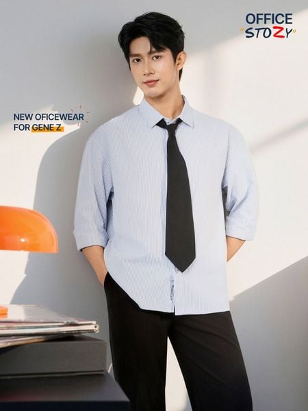 Áo Sơ Mi Nam Tay Dài Urban Stripe Form Relaxed