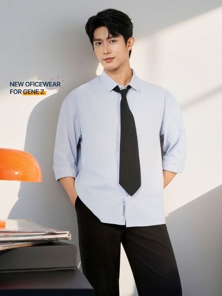 Áo Sơ Mi Nam Tay Dài Urban Stripe Form Relaxed