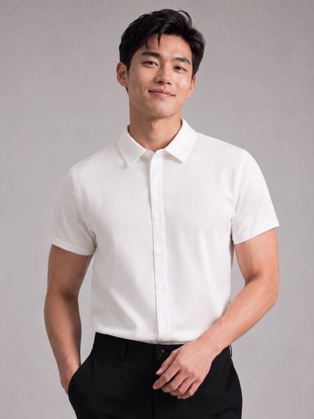 Áo Sơ Mi Nam Tay Ngắn Blanko Form Slim