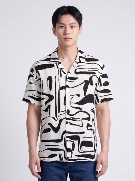 Áo Sơ Mi Nam Tay Ngắn Cuban Fluid Mark Form Relaxed
