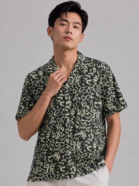Áo Sơ Mi Nam Tay Ngắn Cuban Wildbloom Form Relaxed