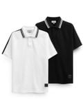 Áo Polo Nam Trim Edge Sọc Vai Form Regular