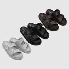 Dép Nam Double Buckle Rubber Chống Trượt