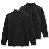 Áo Khoác Sơ Mi Nam Tay Dài Denim Dark Grey Form Regular